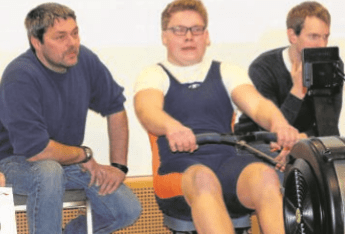 Was für ein Zug! Steffen Dralle (M.) powerte sich beim Ergo-Cup in Hannover auf den zweiten Platz in der Gesamtwertung.